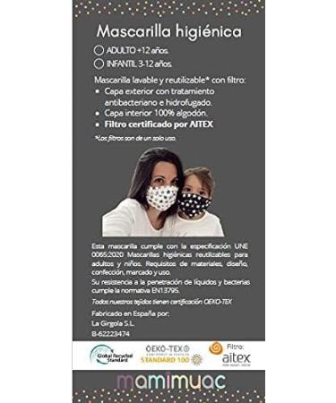 Buy Washable Reusable Fabric Masks for Adults - 2 Layers Grey Flowers Design - Buy Online on GoSupps.com
