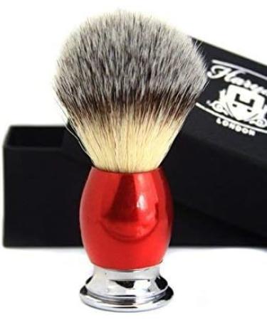 Premium Synthetic Hair Shaving Brush | Red & Silver Handle | Perfect Men's Gift Box - Buy Online on GoSupps.com