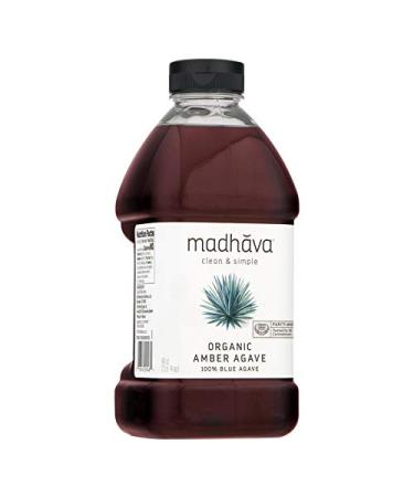 Madhava Naturally Sweet Organic Blue Agave Low-Glycemic Sweetener  Amber Raw  46 Ounce (Packaging may vary) - Buy Online on GoSupps.com