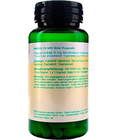 Bios Niacin 15 mg - 100 Capsules - Boost Energy & Metabolism - International Shipping Available - Buy Online on GoSupps.com