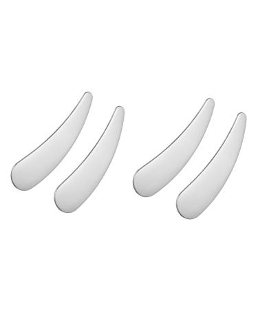 FOMIYES 4 Pcs Cosmetic Spatula Makeup Spatula Beauty Scoop Facial Cream Spatula Lotion Spatula Face Cream Scoop Cosmetics Spatula Face Cream Spatula Make up Spatula Tool Mini Spatula 1 g (Pack of 1) As Shownx2pcs