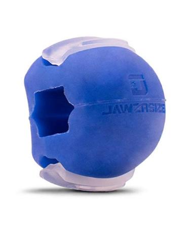 Jawzrsize Jaw, Face, and Neck Exerciser - Define Your Jawline, Slim and Tone Your Face, Look Younger and Healthier - Helps Reduce Stress and Cravings - Facial Exerciser (Advanced - Large, Blue) 1 Count (Pack of 1) Blue