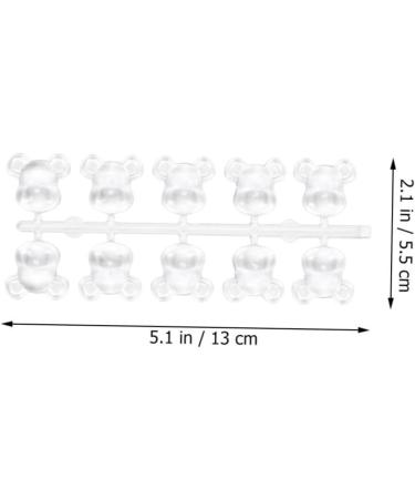 Healeved 3 Bear Head Nail Color Displaying Tool Transparent Nail Color Display Tool Bear Nail Color Displaying Tool Manicure Tools Nail Tools for Nail Art Nail Polish Polishing Plate - Buy Online on GoSupps.com