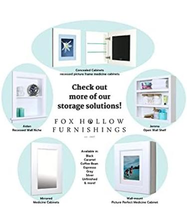 Fox Hollow Furnishings 14x24 Aiden Wall Niche - White with Beadboard Back - Buy Online on GoSupps.com