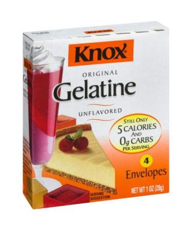 Knox Original Gelatine Unflavored - 1 oz. box (4 individual powder gelatin envelopes)