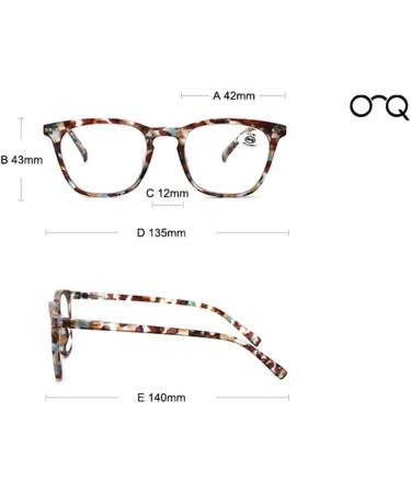 Brown Tortoise Reading Glasses for Women - Large Blue Light Computer Glasses with Spring Hinges (+2.00d) - Fashionable Workplace Reading Aid - Buy Online on GoSupps.com