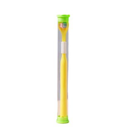 Three -page toothbrush sensory toothbrush soft bristles travel toothbrush adults full gum care gently yellow