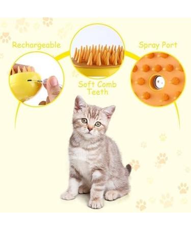 Cat Steamy Brush 3 In1 Steamy Cat Brush Cat Spray Massage Comb Cat Grooming Brush for Removing Tangled and Loosse Hair Anti-Flying Hair (1pcs) - Buy Online on GoSupps.com