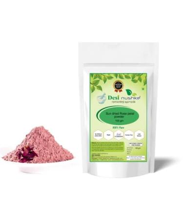 Organic Rose Petal Powder | Pure Double Filtered for Fairness & Glowing Skin - Natural Face Mask - Buy Online on GoSupps.com