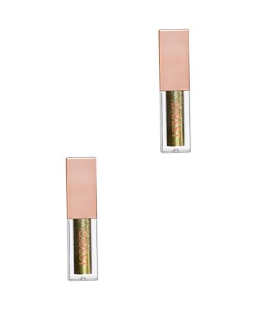 FOMIYES 2 Pcs Liquid Eyeshadow High Pigmented Eyeshadow Pearlescent Eyeshadow Eye Shadow Flash Metal