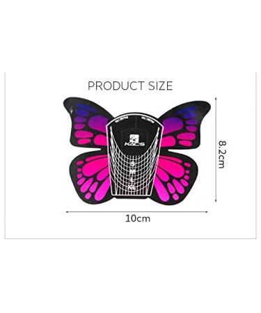 KADS 100pcs Big Butterfly Gel Nail Extension Forms - Self Adhesive for Acrylic Nails - Buy Online on GoSupps.com