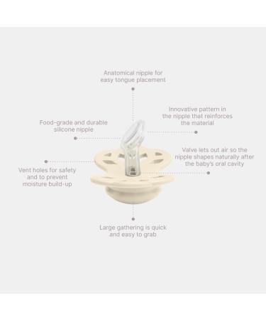 BIBS Infinity Anatomical Pacifier 2-Pack | BPA-Free Jaw-Friendly Silicone | Baby Blue & Island Sea | Size 1 (0-6 Months) - Made in Denmark - Buy Online on GoSupps.com