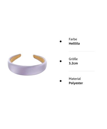 Shop AXY Light Purple Metallic Look Headband - Fabric Padded Hair Accessory for Women - Buy Online on GoSupps.com