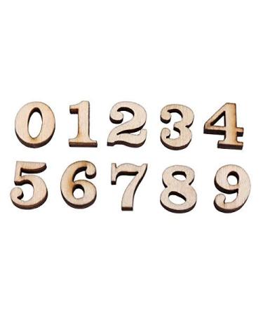 Yosoo 200 pieces wood 0-9 Numbers and A-Z wooden letters DIY toys for children children early learning (size: type #2 numbers) Type #2 Numbers