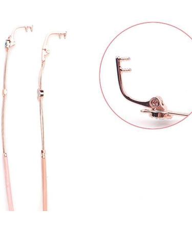 NHEISSCF Glasses Brackets & Replacement Arms - Rimless Glasses Repair Parts with Rhinestones | Pink 2-Hole Handles for All Frames - Buy Online on GoSupps.com