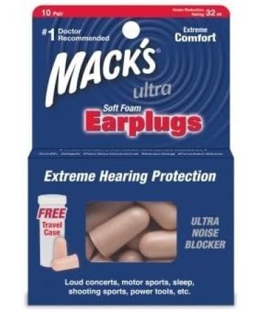Macks SafeSound Ultra Soft Foam Earplugs - 20 Piece Pack | Best Noise Reduction for Sleep & Travel - Buy Online on GoSupps.com