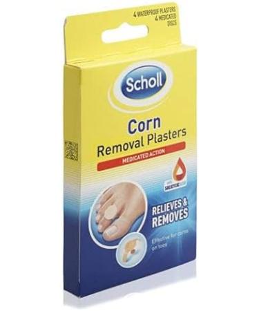 Scholl Medicated Corn Removal Kit - 4 Plasters & 4 Discs | Effective Corn Treatment - Buy Online on GoSupps.com