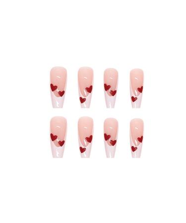 Sethexy Long Coffin False Nails - 24PCS Crystal Sparkle Acrylic Press-On French Art Nails for Women & Girls - Buy Online on GoSupps.com