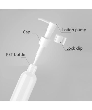 Tianzd 12 Pack 100ml Clear Plastic Lotion Pump Bottles - Ideal for Cosmetics Soap Oils & Gels - Empty Dispenser for Home & Travel - Buy Online on GoSupps.com