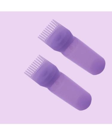 Hair Dye Bottle 160ML Shampoo Bottle Hair Comb Applicator Bottle Brush Bottle for Hair Dyeing Tool Purple Colouring Tools Accessories - Buy Online on GoSupps.com