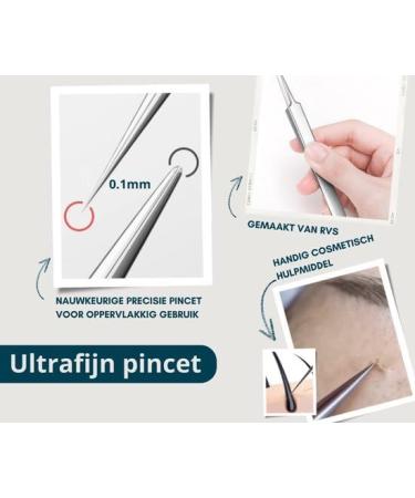 Viamart - Ultra-fine Tweezers - Tweezer - Stainless Steel - Skin Care - Skin Improvement - Removal of Impurities Hairs Pimples Blackheads Splinters and Ticks. - Buy Online on GoSupps.com