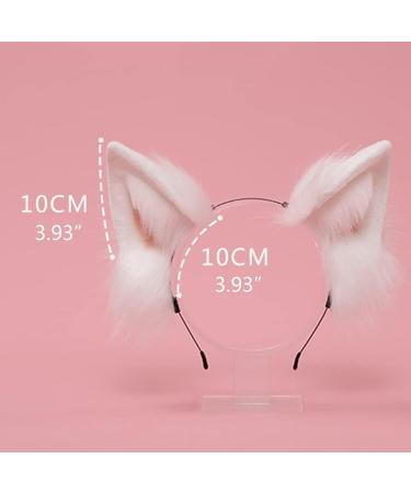 TQUXNGA Cosplay ry Animal Dog Ears Hair Hoop Costume Cosplay Long Headpiece for Halloween Party Decoration White - Buy Online on GoSupps.com