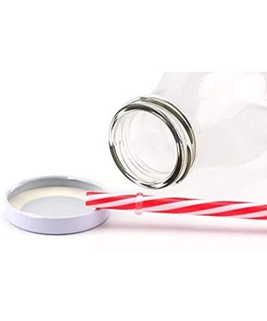 Lawei 12 Pack Smoothie Bottle Glass Juice Bottles Milk Liquor Bottles with 12 Reusable Straws and 24 Silver Lids - 325ml - Buy Online on GoSupps.com