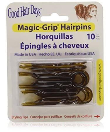 Good Hair Days Magic-Grip Hair Pins Set of 10 - Shell Tortoise Brown - Buy Online on GoSupps.com