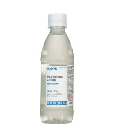Major Magnesium Citrate Saline Laxative - Helps Relieve Occasional Constipation (Irregularity) - Lemon Flavor - 10 Fl. Oz. (1 Pack) 10 Fl Oz (Pack of 1)