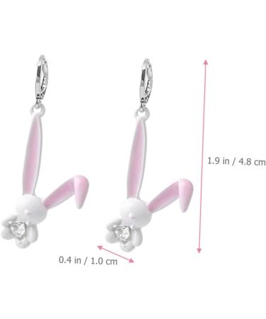 Zerodeko 2 Pairs Rabbit Earrings Bunny Earrings Cute Earrings for Women Earrings for Women Trendy Post Earrings for Women New Year Earrings for Women 2023 Apparel Alloy Girl Clothing As Shownx3pcs 4.8x1CMx3pcs - Buy Online on GoSupps.com