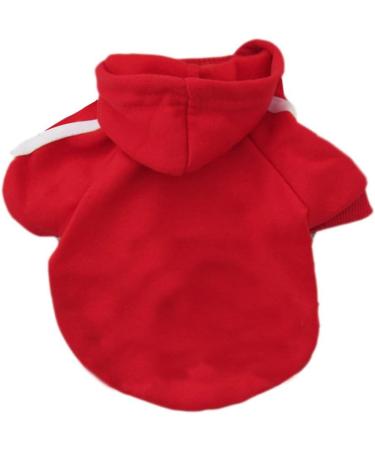 Ducomi 100% Cotton Dog Sweatshirt - Warm Monochrome Coat for Dogs of All Sizes (XS to 9XL) - Stylish Red Sweater for Small & Large Breeds - Buy Online on GoSupps.com