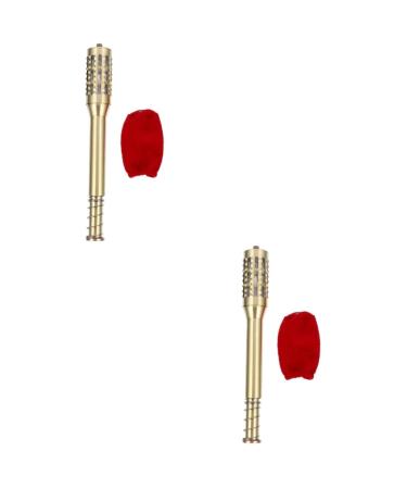 HOMSFOU 2pcs Moxa stick tool Pure copper winter melon conical 32X4.2cmx2pcs Goldenx2pcs