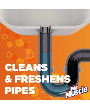 Mr Muscle 3 x 500ml Drain Odour Cleaner With Welari Thank You Card Sink Pipe Foamer Deep Clean Unblocker Kitchen Bathroom (1.5L) - Buy Online on GoSupps.com