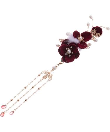Beaupretty Plush Ball Hairpin antique ball clip jewels for women girl gems for women flower womens headpiece for women dangle tassel Hanfu Hair Accessories - Buy Online on GoSupps.com