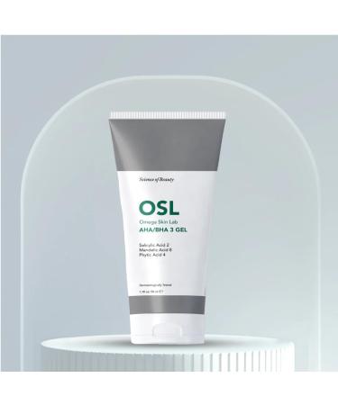 OSL Omega Skin Lab OSL AHA BHA 3 Gel 50ml - Contains Phytic Acid 4 Mandelic Acid 8 Salicylic Acid 2 - Effective Acnecide Solution - Buy Online on GoSupps.com