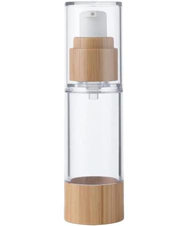 3 x 30ml Airless Pump Bottles - Empty Refillable Plastic Vacuum Emulsion Bottle Lotion Dispenser Cosmetics Vials Containers with Bamboo Pump Head for Cream Essential Oils Liquid Cleanser Shower Gel - Buy Online on GoSupps.com