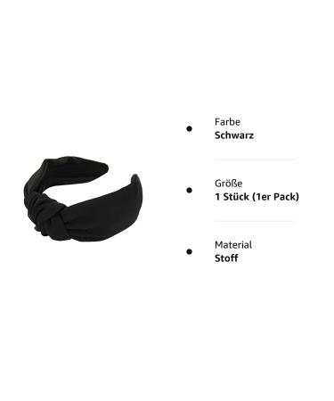 Buy AXY Black Vintage Fabric Headband with Knot - Beautiful Ladies Hair Accessory HR35 - Buy Online on GoSupps.com