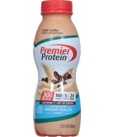 Premier Protein Shake Caf Latte - 30g Protein 1g Sugar 24 Vitamins & Minerals Immune Support - 11.5 fl oz - Buy Online on GoSupps.com