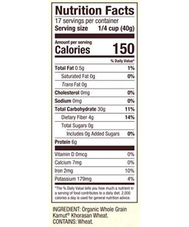 Bob's Red Mill Organic Kamut(R) Khorasan Wheat Hot Cereal  24 Oz - Buy Online on GoSupps.com