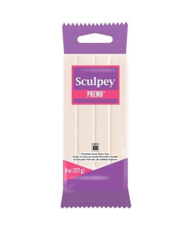 Sculpey Premo Polymer Oven-Bake Clay  Translucent  Non Toxic 8 oz. bar  Great for jewelry making  holiday  DIY  mixed media and home d cor projects. Premium clay Great for clayers and artists. Single