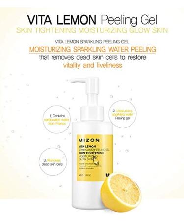 MIZON Vita Lemon Peeling Gel - Skin Tightening, Moisturizing, Skin Vitality - 150g - Buy Online on GoSupps.com