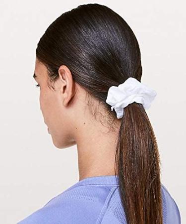 Lululemon White Uplifting Scrunchie - Premium Hair Accessory for Active Lifestyle - Buy Online on GoSupps.com