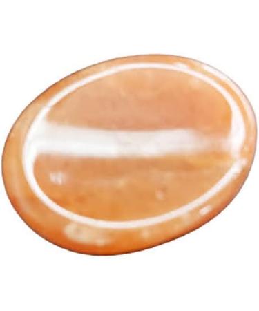 Opalite Crystal Worry Thumb Stone - Natural Healing Calming Reiki Stress Relief - Red Aventurine - Buy Online on GoSupps.com
