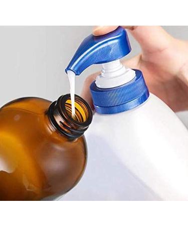 500ml Refillable Bernstein Glass Shampoo & Shower Gel Bottle with Plastic Pump - Ideal Packaging for Cosmetics & Bathroom Soaps - Buy Online on GoSupps.com