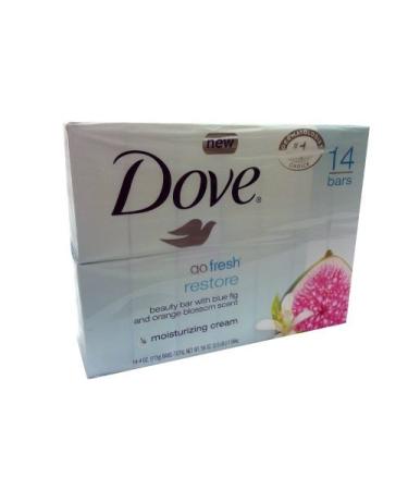 Dove Go Fresh Restore Beauty Bars With Blue Fig And Orange Blossom Scent - 14...