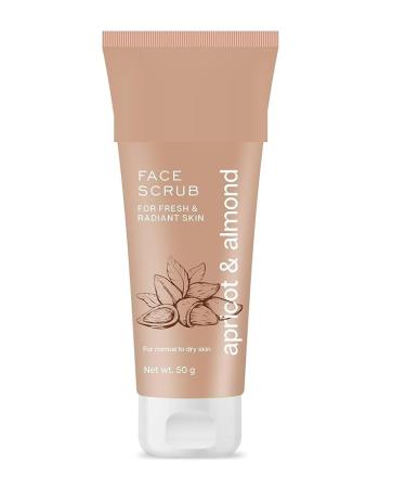 Apricot & Almond Scrub Face Scrub with Almond Apricot & Wheatgerm Oil | For Normal to Dry Skin | Gently Remove dead Skin | Reduces Pigmentation (50G)