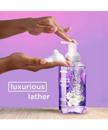 Lavender Geranium Scented Liquid Hand Soap for Foamiing Hand Wash Purple Essential Oils Formula Cruelty Free - 11 fl oz 2 Pack - Buy Online on GoSupps.com