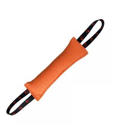 Dongker dog bite sausage 30cm bite sausage with 2 handle for dogs very robust dog toys for the K9 training tug -of -tea and tampering with dog orange
