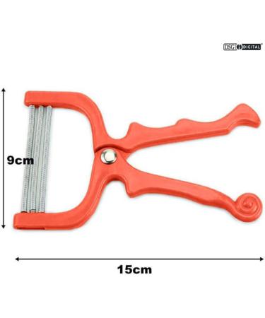 Handheld Facial Hair Removal Roller - Spring Plastic Epilator Tool for Face Care - 3 Spring Threading Stick Applicator Spatula - Safe and Effective Hair Removal (Red) - Buy Online on GoSupps.com