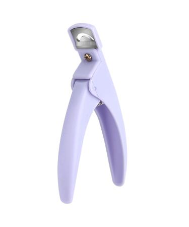 SVAASA Nail Clippers Manicure One-Word Scissors French U-Shaped Flat Mouth Scissors Fake Nail Scissors Plastic Handle Nail Clippers Plastic Handle Manicure Pliers (Color : Purple)